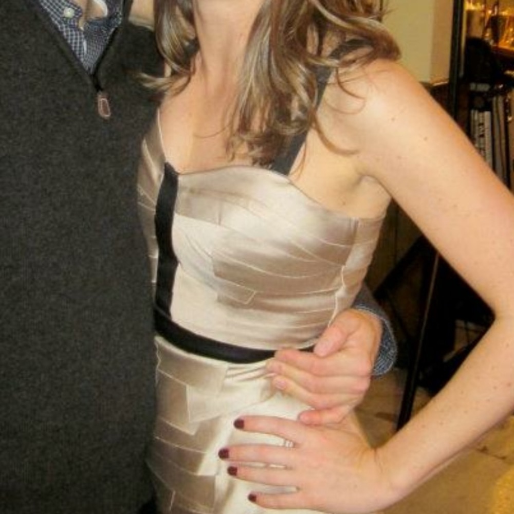 Gold party dress
